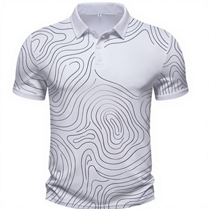 T-shirt Homme Imprimé Noir à Motif Abstrait Tricoté Respirant Coupe Slim Manches Courtes Art Lignes Modernes Personnalisé – Meilleure Vente - Product Image 1
