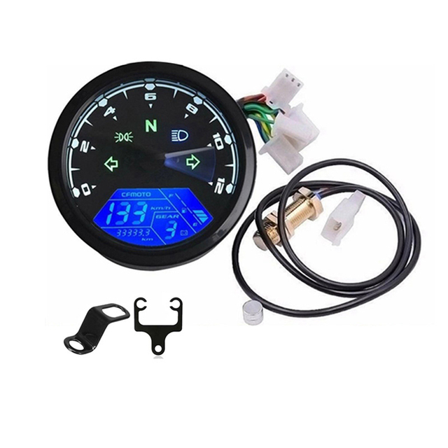 Motorcycle Panel Speedometer Night Vision Dial Odometer LED Multi-function Digital Indicator Tachometer Fuel Meter