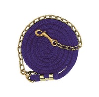Vente chaude Taille personnalisée Cheval violet Corde de plomb Matériau solide en nylon/PP avec chaîne à mousqueton en laiton Vente en gros pour les propriétaires de chevaux