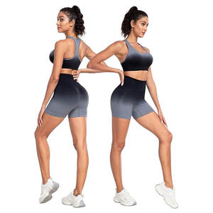 Ensemble de shorts de soutien-gorge réversibles de couleur personnalisable pour femmes Top vente tenue décontracté grande taille motif solide Logo avant fabriqué au Pakistan - Product Image 6