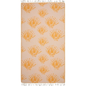 Toalla de Playa Turca 90x180 cm al por Mayor - Jacquard con Diseño de Conchas Marinas, 100% Algodón Turco, Proveedor OEM para Hoteles, Piscinas y Spas - Product Image 1