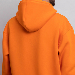 Ropa de calle para hombre, sudaderas con capucha naranja de gran tamaño, Jersey de algodón, sudadera de peso pesado, ajuste holgado, moda informal, manga larga - Product Image 6