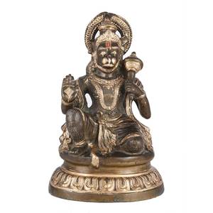Sculptures de seigneur Hanuman en laiton Antique, fait à la main, Statue de décoration intérieure, articles cadeaux 40x16 cm SNS-1975 - Product Image 1