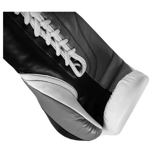 Gants de boxe d'entraînement professionnel sur mesure en cuir véritable de vachette à lacets multi-nuances couleurs personnalisées Logos Arts martiaux - Product Image 2