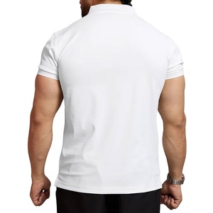 Soldes Usine Polo Homme – T-shirt de Sport Personnalisé à Col Ajusté, Coupe Slim, Uni, Idéal pour l'Été et la Course à Pied - Product Image 2