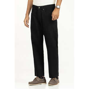 กางเกงยีนส์เดนิมลายดอกไม้สไตล์วินเทจ Relax Fit ผ้าฝ้าย 100% ซักแบบ Stonewashed ทรงขากว้าง สำหรับฤดูหนาว ผลิตด้วยวิธีการถักทอแบบนิตติ้ง - Product Image 5