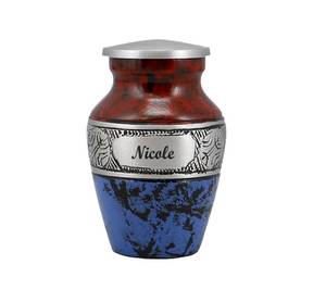 Urna de Baloncesto con Mini Bandera, Pintada a Mano, Única y Personalizada, Recuerdo Perfecto, Tamaño Duradero, Urnas Funerarias de Aluminio - Product Image 5