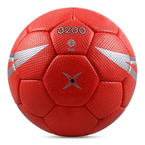 En color rojo, buena venta PU de cuero, Unión térmica, partido oficial de la más alta calidad, juego de balonmano para juegos