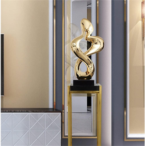 Escultura abstracta galvanoplastia artesanía modelo moderno habitación sala de estar porche decoración de escritorio - Product Image 4