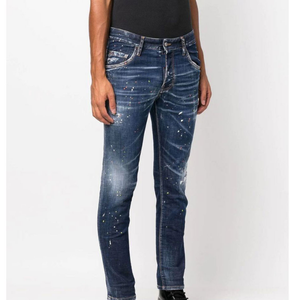 Jeans de Mezclilla Ajustados de Estilo Urbano para Hombre, Lavados a la Piedra, 100% Algodón, Ecológicos y Transpirables - Product Image 5