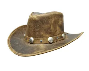 قبعة رعاة البقر الغربية من جلد الغزال الأعلى مبيعًا مع تصميم جميل متوفرة بكل الأحجام