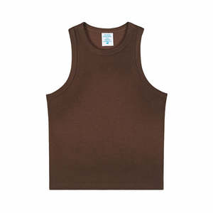 2025 personnalisé haute élastique Hot-girl Vibe lavé Racerback Crop débardeur Sexy Fit femmes débardeur - Product Image 4