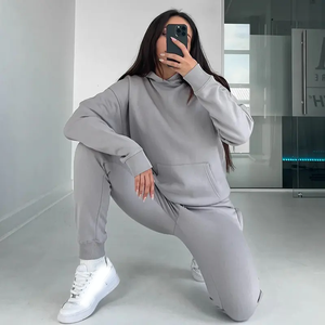 Dernière haute qualité personnalisée Jogging Survêtement Ensembles deux pièces Polaire Femmes Survêtement Tricots Femmes Tricots Femmes Ensemble - Product Image 6