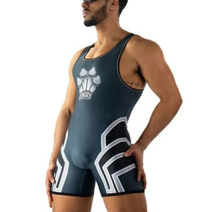 Singlet de lutte personnalisé OEM 2026 de haute qualité pour adultes, imprimé par sublimation, respirant, anti-transpiration, sans bretelles, 100% polyester - Product Image 2