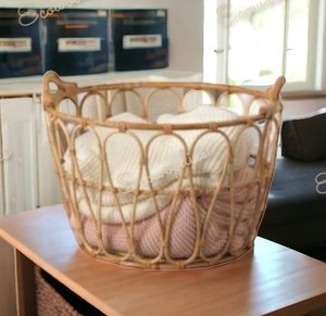 Bamboo Weave <b>Basket</b> <b>Small</b> Handmade Rattan Woven Storage <b>Basket</b> Hotel Supplies Laundry <b>Basket</b> Home Bathroom Dirty Clothes - Product Image 1