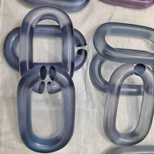 Cadena de eslabones de resina para decoración de pared, cadena de pared transparente con hebilla, cadena cubana de plástico acrílico para decoración de pared, joyería DIY - Product Image 4