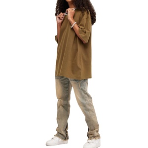 T-shirt unisexe vintage délavé à l'acide 2026, streetwear à manches courtes, t-shirts en coton oversize dégradé pour hommes et femmes 2026 - Product Image 3