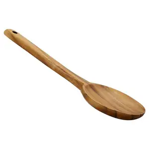 Sendok salad kayu dan sendok teh kayu bulat spatula es kayu sendok garpu madu makanan untuk produk dijual