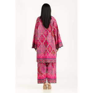 Conjunto Bohemio de Algodón y Viscosa IPST-55283 Primavera/Verano con Cuello sin Solapa - Product Image 2