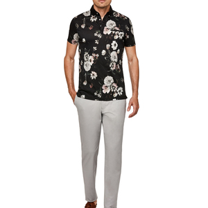 Polo de algodón con estampado de logotipo para hombre, camiseta de manga corta transpirable, de alta calidad - Product Image 2