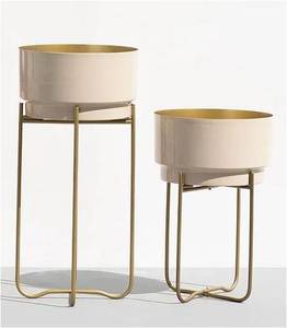 Macetas de Hierro Cromadas de Estilo Moderno Personalizadas, Macetas de Flores de Primera Calidad para Interiores y Exteriores, Hogar, Jardín, Bodas, el Mejor Diseño - Product Image 2