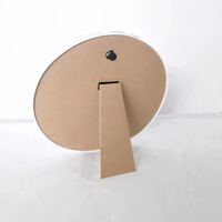 Support de table rond blanc de 20 cm pour enfants, pour travaux manuels, pastels à l'huile, présentoir de bureau, cadre photo décoratif en PVC plastique
