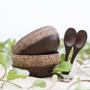 Cuencos de cáscara de coco de Color Natural, cuencos hechos a mano, con diseño moderno de lujo, Natural y respetuoso con el medio ambiente, de Vietnam - Product Image 1