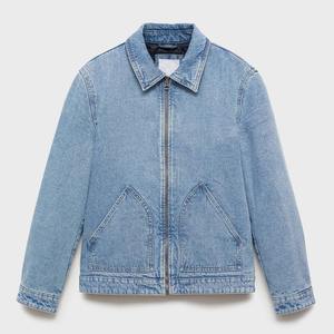 Chaqueta vaquera OEM, chaqueta vaquera con parches personalizados de calle principal, ropa de calle personalizada, chaqueta vaquera Lisa OEM para hombre - Product Image 5