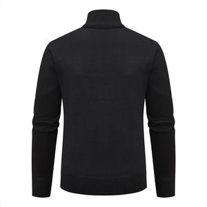 100% coton hommes confortable à manches longues coupe ajustée pull à col rond surdimensionné pour l'hiver pour hommes pull - Product Image 4
