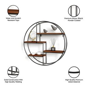 ตะกร้าโลหะทรงกลม4ชั้นพร้อมดีไซน์หรูหราเป็นมิตรกับสิ่งแวดล้อมและใช้งานได้หลากหลายสำหรับใช้ในบ้าน - Product Image 4