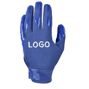 Guantes receptores de alto rendimiento Impresión sublimada Colores personalizados Guante de fútbol americano Pantalla táctil Guantes de rugby de dedo completo - Product Image 5