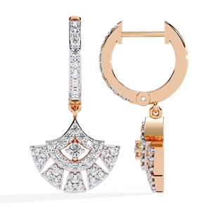 Venta al por mayor 10K 18K oro étnico diamante natural pendientes de aro de moda Venta caliente boda compromiso regalo para mujeres fiestas - Product Image 6