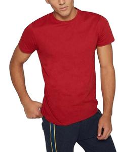 เสื้อยืดทรงสลิมฟิตสำหรับผู้ชายแฟชั่น2025ขายดีเสื้อยืด100% ผ้าฝ้ายโพลีเอสเตอร์ผ้าเจอร์สีทึบพิมพ์โลโก้สำหรับผู้ชาย - Product Image 1