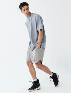 เสื้อยืดโอเวอร์ไซส์โชว์ไหล่ทรงโอเวอร์ไซส์เสื้อยืดโชว์ไหล่สำหรับผู้ชายเสื้อยืดสำหรับผู้หญิงและผู้ชายผ้าคอตตอนไซส์ใหญ่พิเศษ - Product Image 3