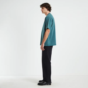 T-shirt surdimensionné 100% coton pour hommes épaule tombante avec conception imprimée personnalisée coupe ample Baggy Streetwear longs t-shirts tricotés - Product Image 4