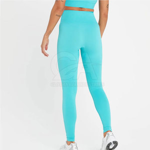 Professional Pakistan Custom Made <b>Women</b> <b>Legging</b> with Solid <b>Pattern</b> Mid Waist Spandex/Polyester Quick Dry Breathable High Quality - Product Image 3