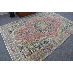 Tapis vintage 6,4x9,5 pi (196x291 cm), tapis persan turc rouge - Product Image 2