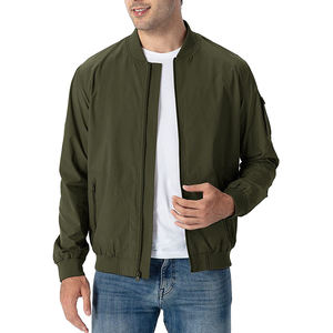 2025 chaqueta Bomber de lana personalizada para hombre estilo Varsity con cuello levantado y logotipo bordado al por mayor - Product Image 1