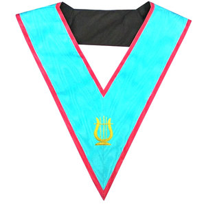 2025 Collier maçonnique Regalia d'AASR First Guard Badge en cuir brodé Type à coudre - Product Image 3