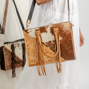 Nouveau véritable main usiné en cuir aztèque gland sac fourre-tout femmes élégant sacs à provisions élégant Style Vintage dissimulé transporter - Product Image 2