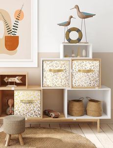 Caja de almacenamiento de tela vietnamita 2 en 1, organizador convertible de doble Plaza para uso en armario y baño - Product Image 2