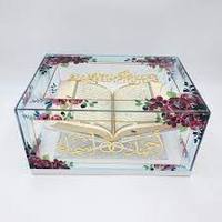 Boîte à Coran en acrylique élégante et transparente, design durable pour ranger en toute sécurité et présenter magnifiquement le Saint Coran avec grâce