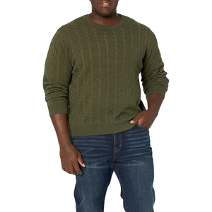 Pull pour hommes lavé Oem personnalisé tricoté épais col rond à manches longues pull pulls en tricot surdimensionnés - Product Image 4