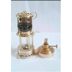 Lámpara de minero náutico de latón macizo, linterna de barco de aceite, regalo marítimo, 100% - Product Image 1