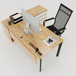 Escritorio Ejecutivo Ovalado Contemporáneo HBOV022-180x160, Requiere Ensamblaje, Material MFC, Acero Inoxidable, para Muebles de Oficina, Gerentes - Product Image 2