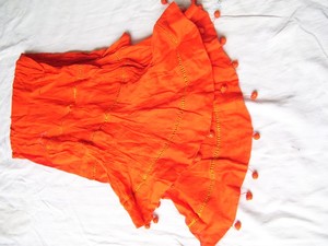 ผ้าพันคอผ้าฝ้ายขอบปอมผู้หญิง - Product Image 3