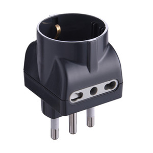 Adattatore Triplo 16A-2 Prese Bipasso + 1 Schuko Nero Figura.11 - Product Image 1
