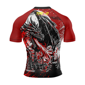 เสื้อกีฬา MMA แบบบีบรัดสำหรับผู้ชาย, เสื้อกีฬากันผดผื่นน้ำหนักเบาป้องกันผื่นปี2025-26เนื้อผ้าทนทานออกแบบโลโก้ได้ตามต้องการ - Product Image 6