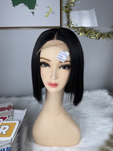 Pelucas de Cabello Humano Liso Tipo Bob con Cierre de Encaje 2x4, Pelucas Bob de Cabello Remy, Extensiones de Cabello Humano, Pelucas sin Pegamento con Frente de Encaje - Product Image 2