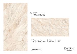 กระเบื้องปูพื้นพอร์ซเลนแกะสลักขนาด600x1200ห้องน้ำเกรดพรีเมี่ยมการตกแต่งภายในเชิงพาณิชย์สำหรับที่อยู่อาศัยโรงแรมสำนักงานและสนามบิน - Product Image 2